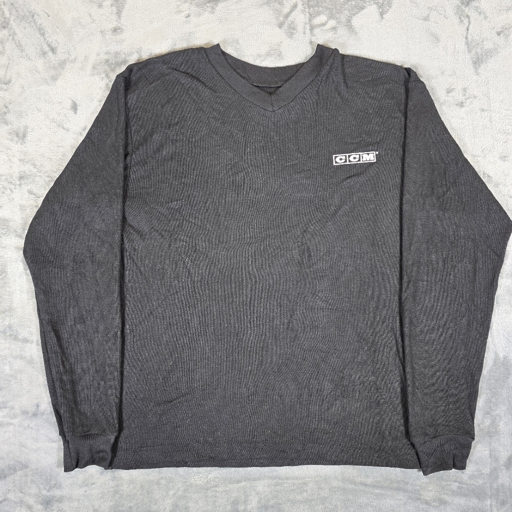 Vintage CCM Heavy Thermal Base Layer Size Small Hockey NHL Black